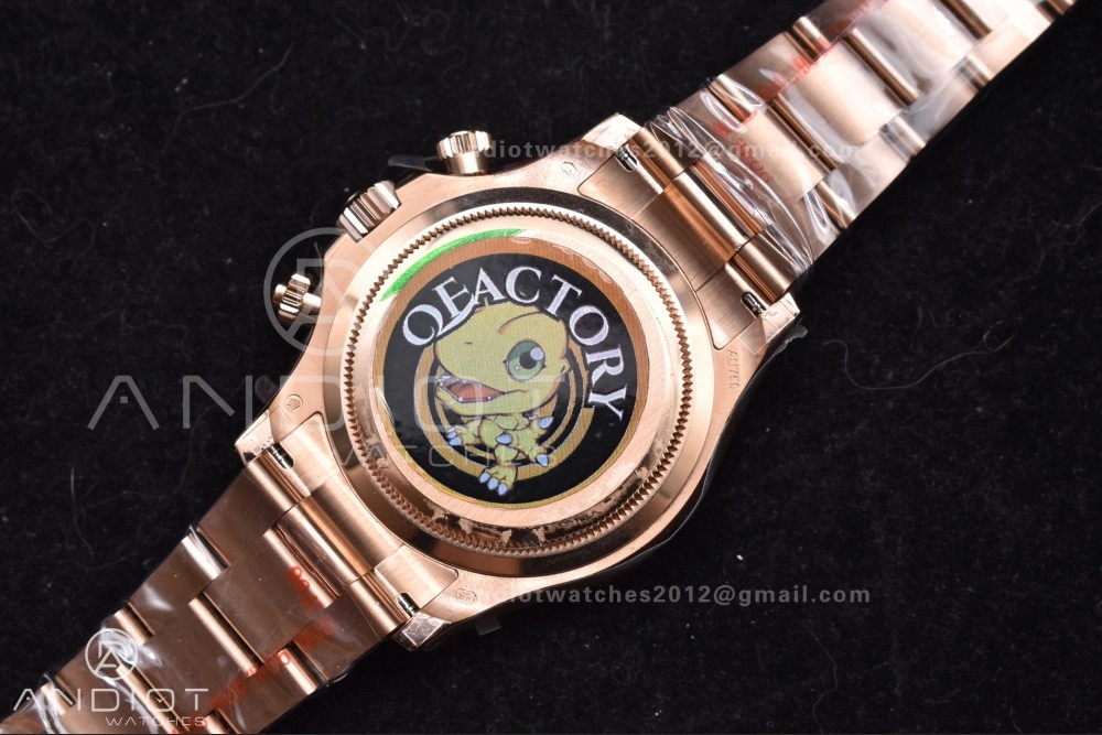 Breathable Daytona 126505 QF 1:1 Best Edition Black RG Diamonds Dial on RG Braclet SH4131 V 783
