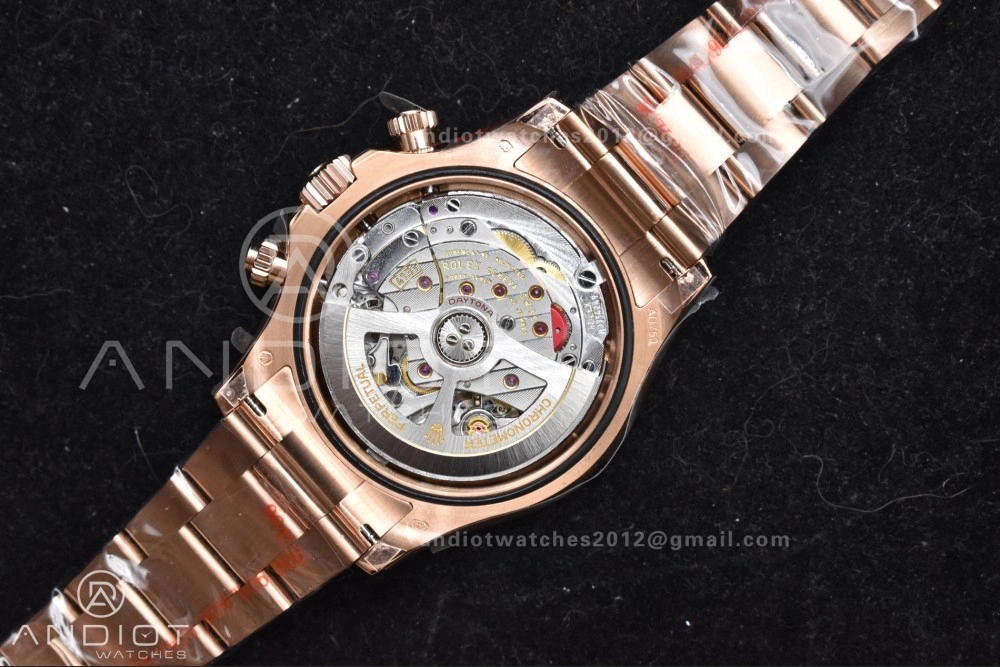 Breathable Daytona 126505 QF 1:1 Best Edition Black RG Diamonds Dial on RG Braclet SH4131 V 783