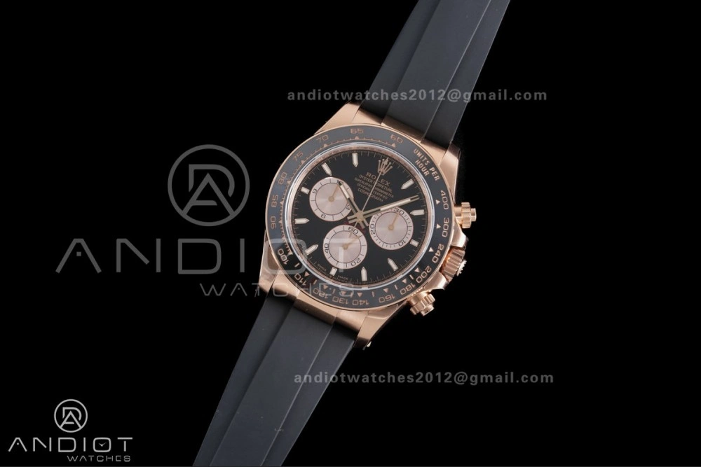 Sophisticated Daytona 126515 Gain Weight VSF 1:1 Best Edition Black Dial RG Sub-dial Stick Marker On Oyster-flex Strap DD 798