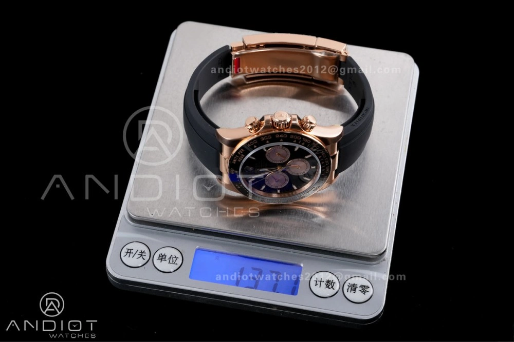 Sophisticated Daytona 126515 Gain Weight VSF 1:1 Best Edition Black Dial RG Sub-dial Stick Marker On Oyster-flex Strap DD 798