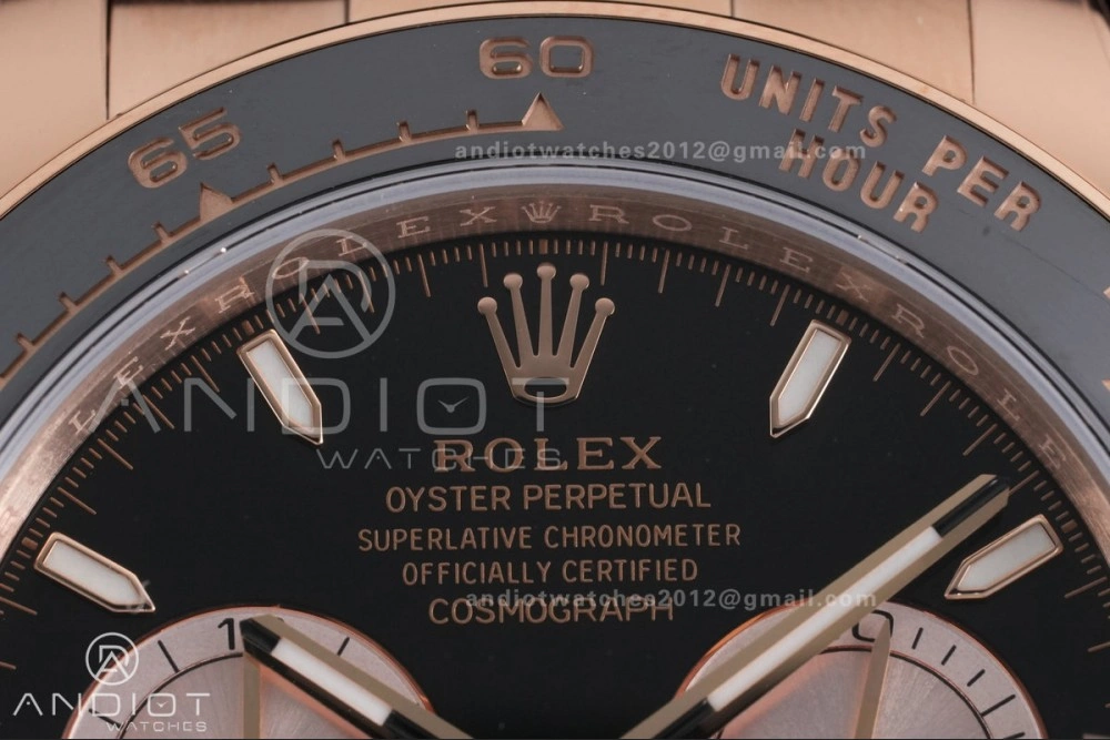 Sophisticated Daytona 126515 Gain Weight VSF 1:1 Best Edition Black Dial RG Sub-dial Stick Marker On Oyster-flex Strap DD 798