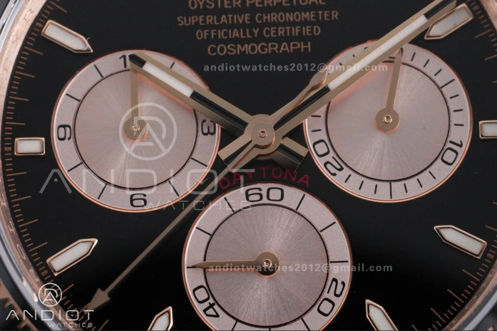 Sophisticated Daytona 126515 Gain Weight VSF 1:1 Best Edition Black Dial RG Sub-dial Stick Marker On Oyster-flex Strap DD 798