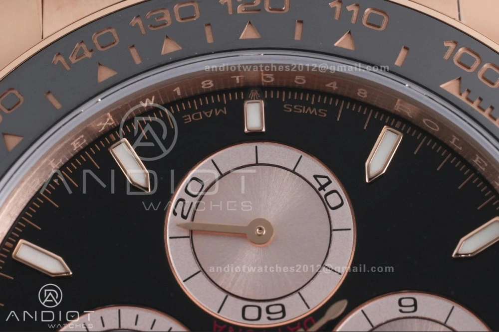 Sophisticated Daytona 126515 Gain Weight VSF 1:1 Best Edition Black Dial RG Sub-dial Stick Marker On Oyster-flex Strap DD 798