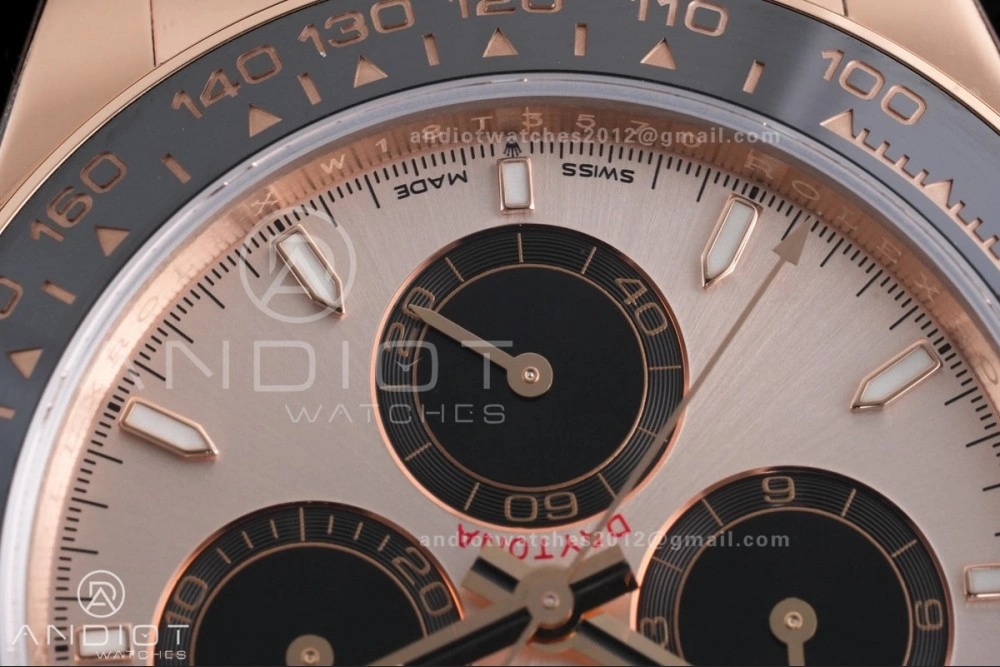 Chic Daytona 126515 Gain Weight VSF 1:1 Best Edition RG Dial Black Sub-dial Stick Marker On Oyster-flex Strap DD 800