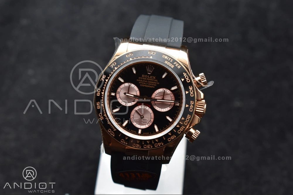 Daytona 126515 QF 1:1 Best Edition Black RG Dial on Oysterflex Strap SH4131 V6 (Weighted) MultiPurpose 799