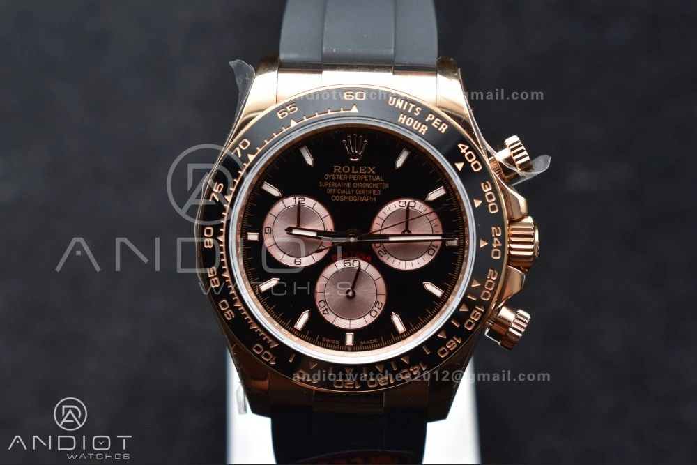 Daytona 126515 QF 1:1 Best Edition Black RG Dial on Oysterflex Strap SH4131 V6 (Weighted) MultiPurpose 799