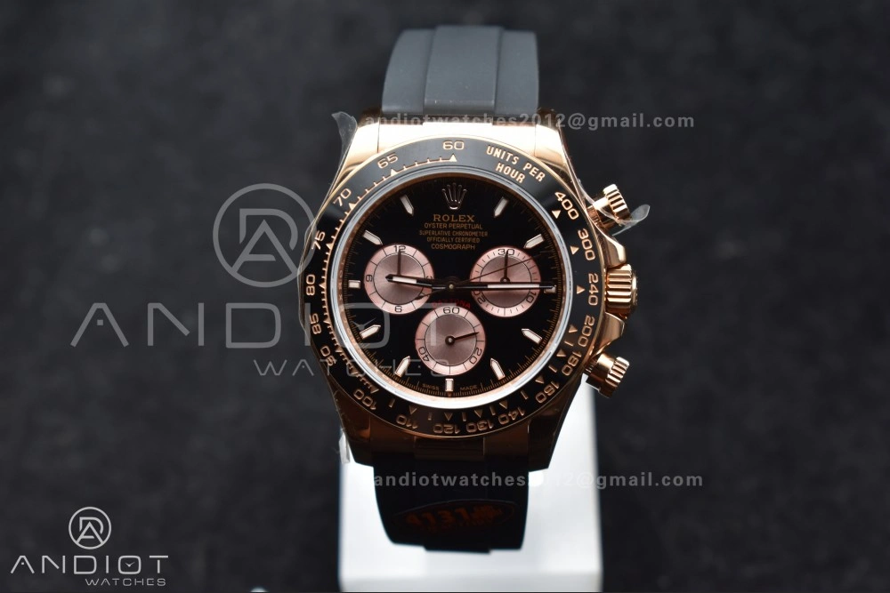 Daytona 126515 QF 1:1 Best Edition Black RG Dial on Oysterflex Strap SH4131 V6 (Weighted) MultiPurpose 799