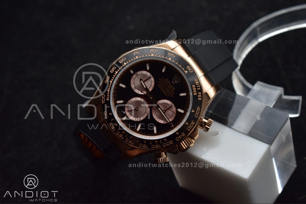 Daytona 126515 QF 1:1 Best Edition Black RG Dial on Oysterflex Strap SH4131 V6 (Weighted) MultiPurpose 799