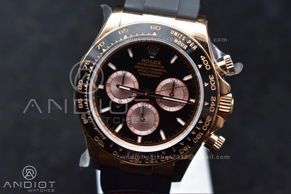 Daytona 126515 QF 1:1 Best Edition Black RG Dial on Oysterflex Strap SH4131 V6 (Weighted) MultiPurpose 799