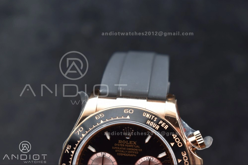 Daytona 126515 QF 1:1 Best Edition Black RG Dial on Oysterflex Strap SH4131 V6 (Weighted) MultiPurpose 799
