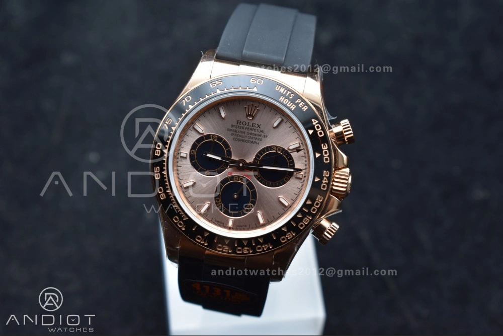 Daytona 126515 QF 1:1 Best Edition RG Black Dial on Oysterflex Strap SH4131 V6 (Weighted) Durable 802