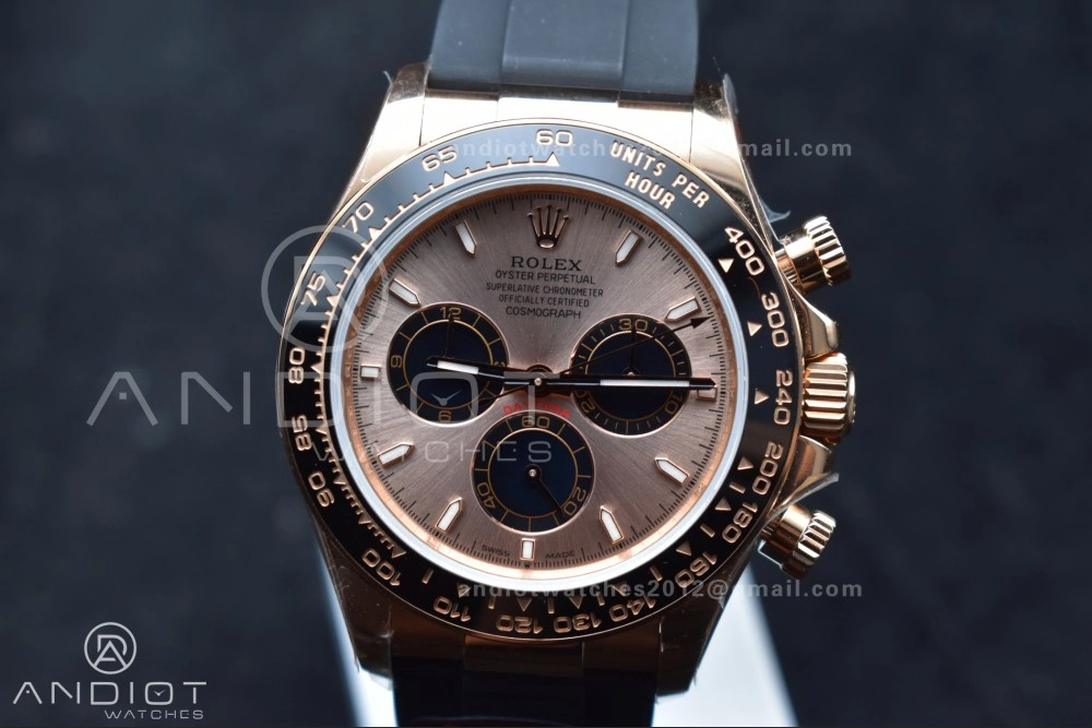 Daytona 126515 QF 1:1 Best Edition RG Black Dial on Oysterflex Strap SH4131 V6 (Weighted) Durable 802