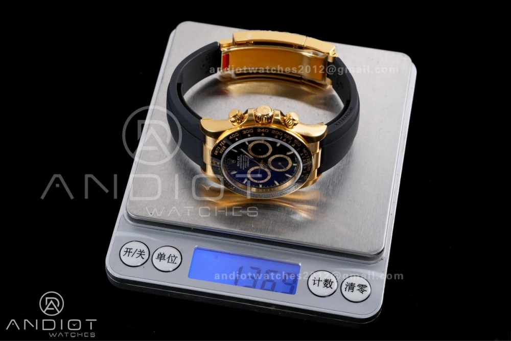 Daytona 126518 Gain Weight VSF 1:1 Best Edition Black Dial Gold Rim Black Sub-dial Stick Marker on Oyster-flex Strap DD Snug 804