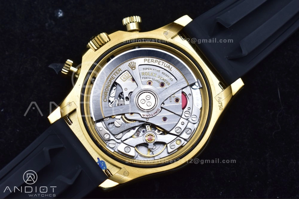 Sophisticated Daytona 126518 QF 1:1 Best Edition Black YG Dial on Oysterflex Strap SH4131 V6 (Weighted) 807