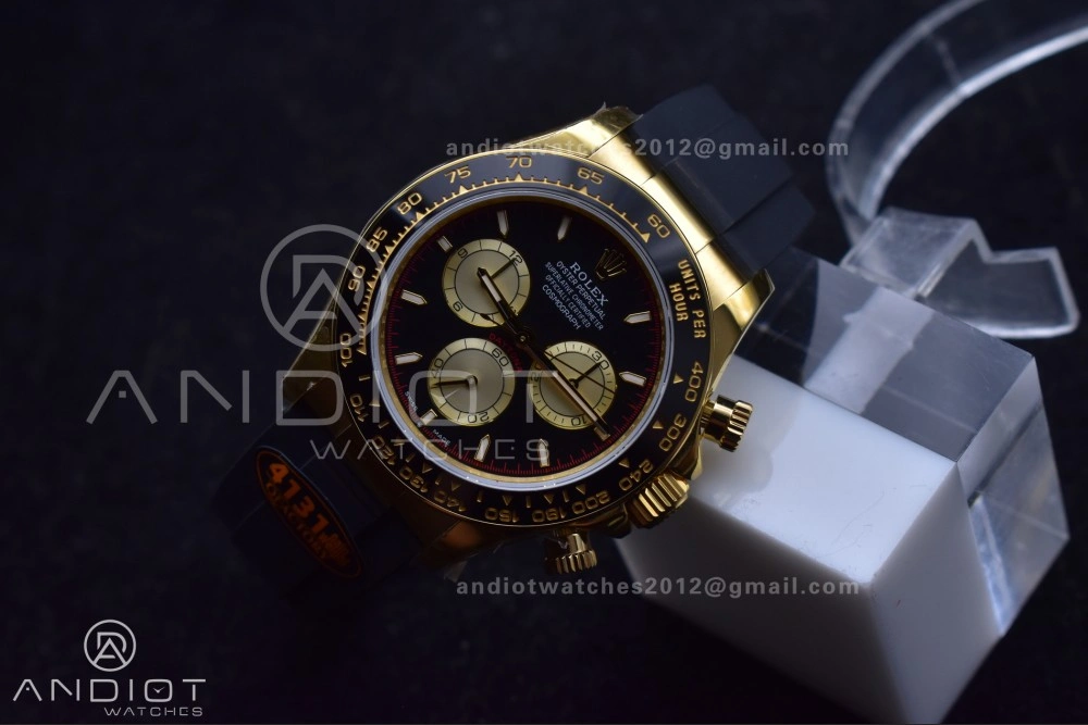 Sophisticated Daytona 126518 QF 1:1 Best Edition Black YG Dial on Oysterflex Strap SH4131 V6 (Weighted) 807