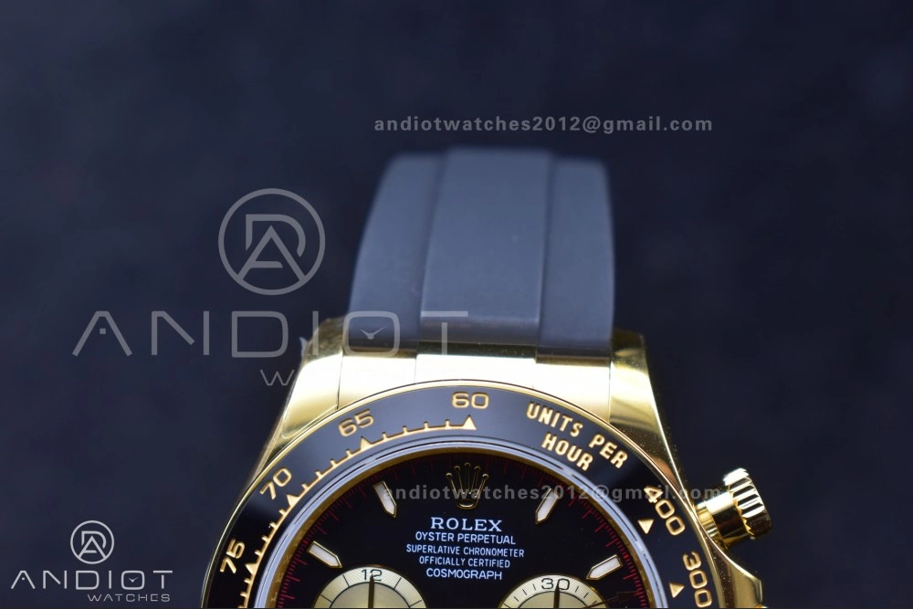 Sophisticated Daytona 126518 QF 1:1 Best Edition Black YG Dial on Oysterflex Strap SH4131 V6 (Weighted) 807