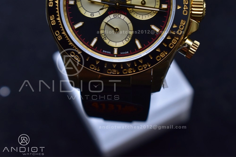 Sophisticated Daytona 126518 QF 1:1 Best Edition Black YG Dial on Oysterflex Strap SH4131 V6 (Weighted) 807