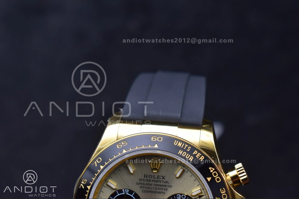 Daytona 126518 QF 1:1 Best Edition YG Black Dial on Oysterflex Strap SH4131 V6 (Weighted) Flexible 808