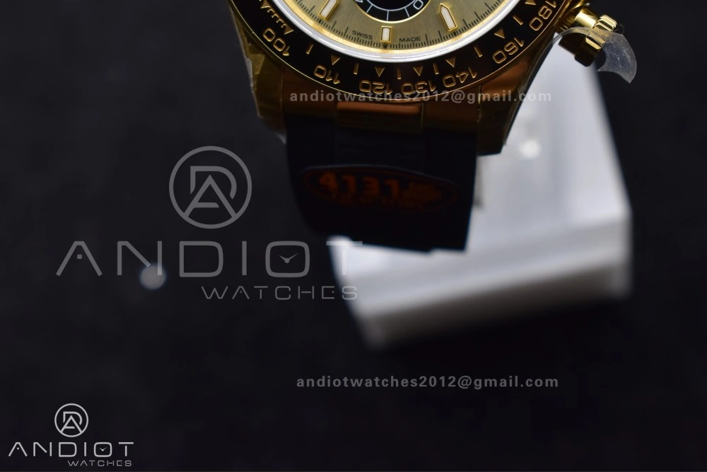Daytona 126518 QF 1:1 Best Edition YG Black Dial on Oysterflex Strap SH4131 V6 (Weighted) Flexible 808