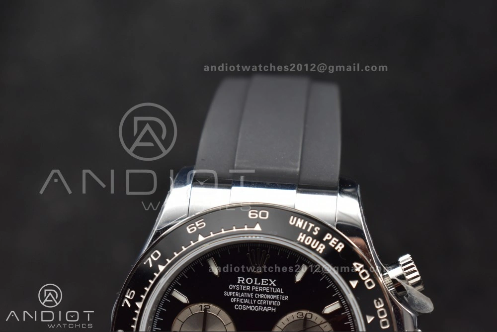Daytona 126519 QF 1:1 Best Edition Black Silver Dial on Oysterflex Strap SH4131 V6 (Weighted) Minimalist 821