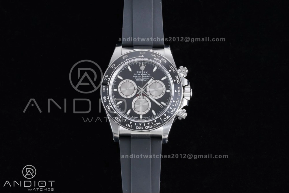 Stretchable Daytona 126519 VSF 1:1 Best Edition Black Silver Stick Dial on Oysterflex Strap VS4131 V2 (Weighted) 813