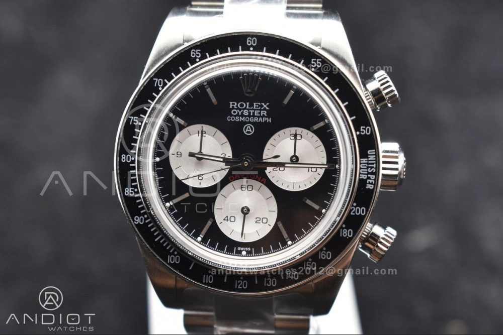 Comfortable Daytona SS ADGF Best Edition Black White Dial on SS Bracelet A 825