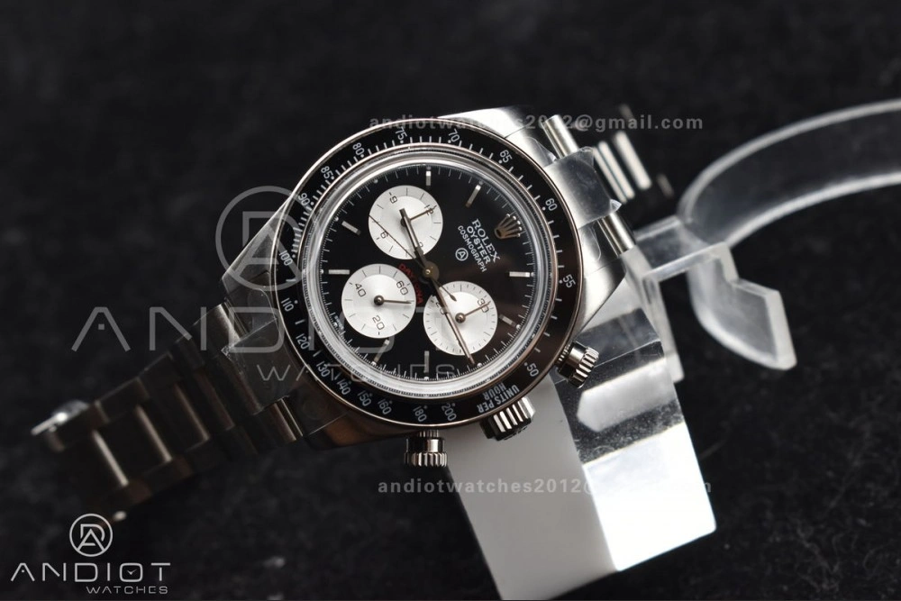 Comfortable Daytona SS ADGF Best Edition Black White Dial on SS Bracelet A 825