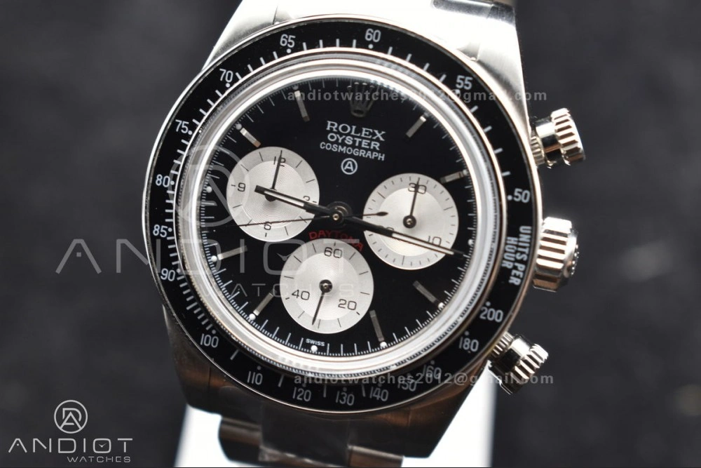 Comfortable Daytona SS ADGF Best Edition Black White Dial on SS Bracelet A 825