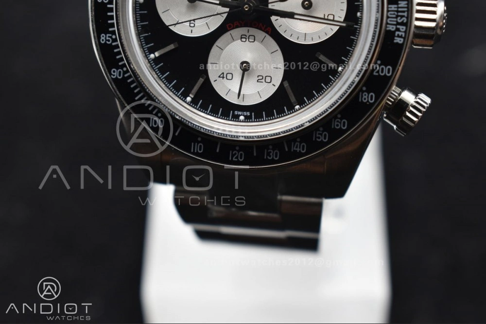 Comfortable Daytona SS ADGF Best Edition Black White Dial on SS Bracelet A 825