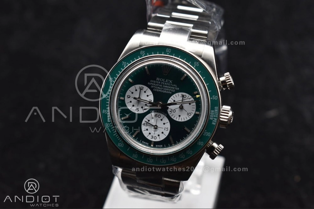 Refined Daytona SS ADGF Best Edition Green White Dial on SS Bracelet A 827