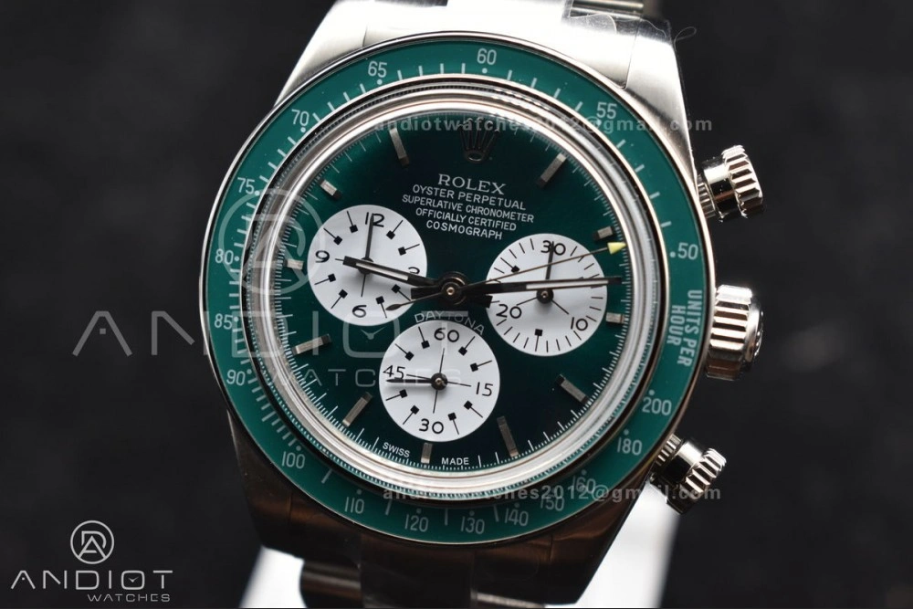 Refined Daytona SS ADGF Best Edition Green White Dial on SS Bracelet A 827