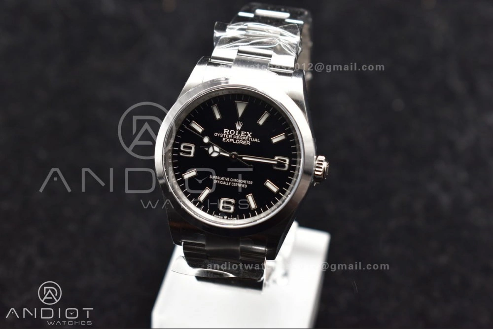 ModernLook Explorer 124270 36mm 904L Steel Clean 1:1 Best Edition Black Dial on SS Bracelet VR 854