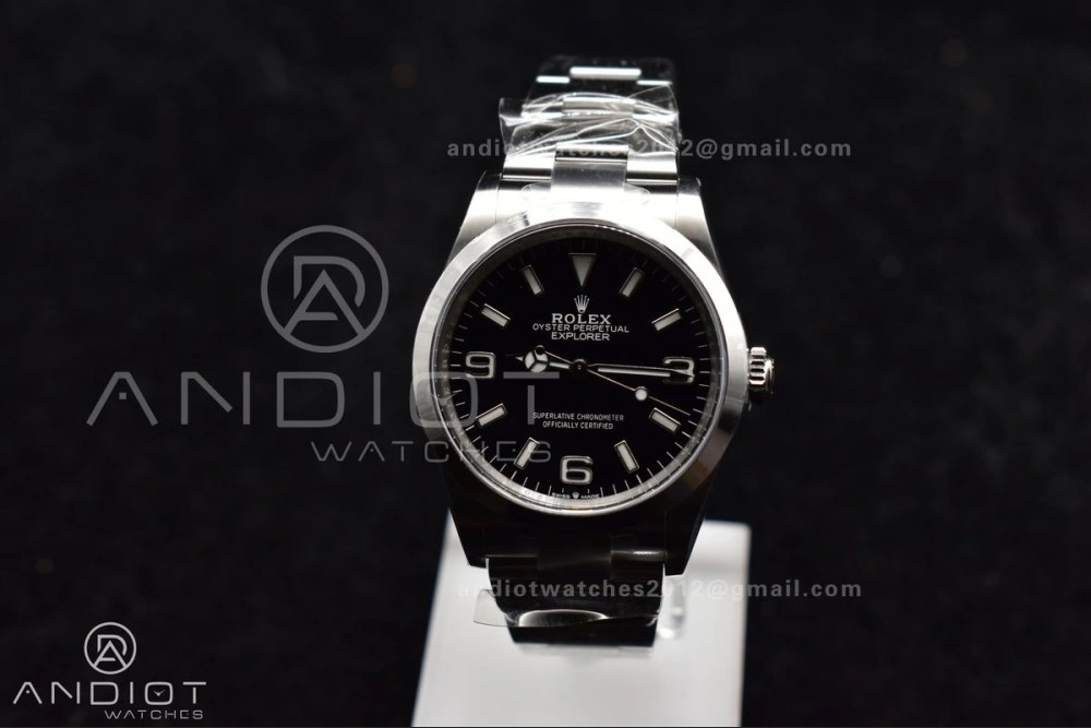 ModernLook Explorer 124270 36mm 904L Steel Clean 1:1 Best Edition Black Dial on SS Bracelet VR 854