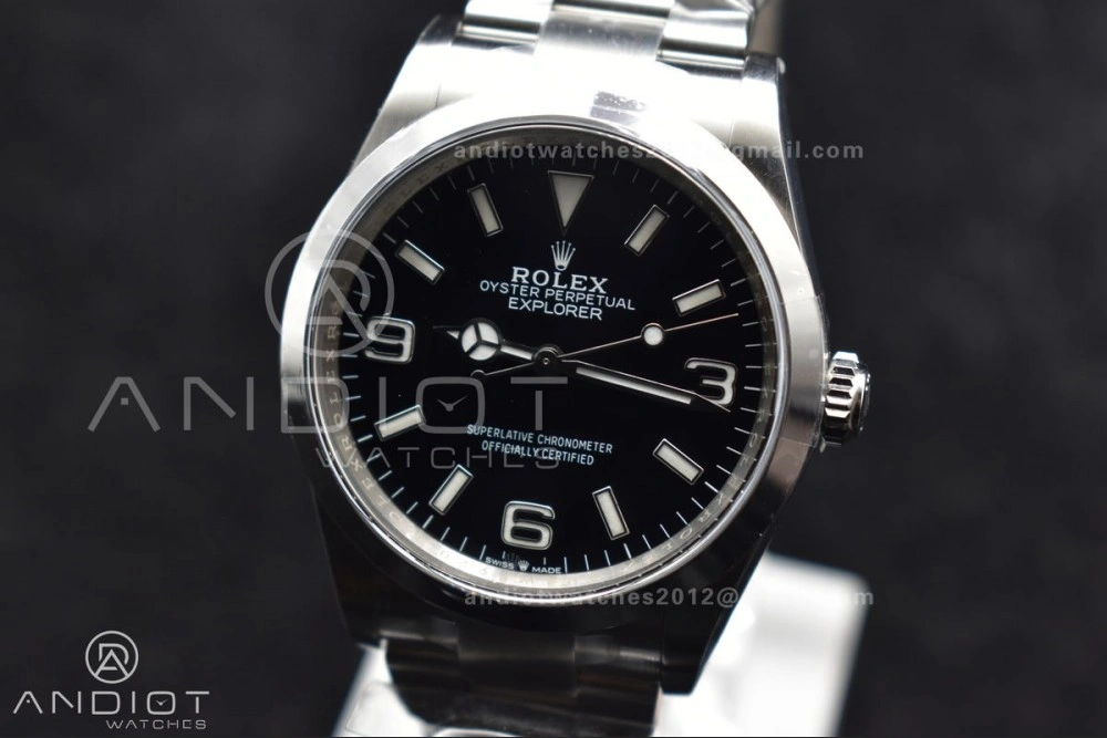 ModernLook Explorer 124270 36mm 904L Steel Clean 1:1 Best Edition Black Dial on SS Bracelet VR 854