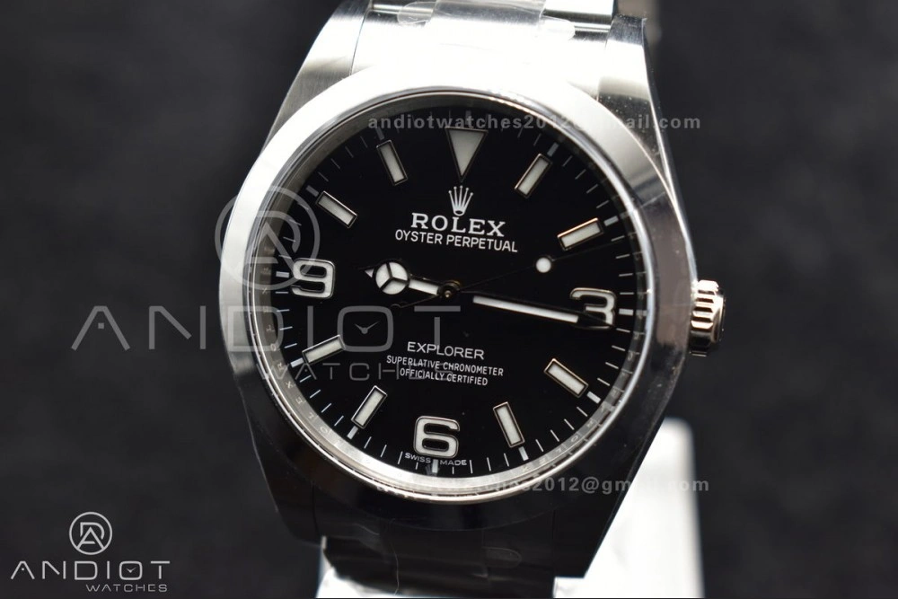 Explorer I 214270 39mm Clean 1:1 Best Edition Black Dial on SS Bracelet VR Refined 846
