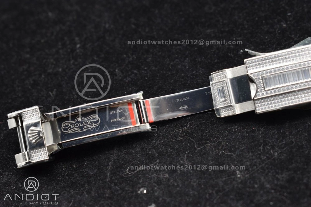 Sleek GMT 40mm Full Diamonds SS AMGF Best Edition Diamond Dial On Bracelet On VR 849