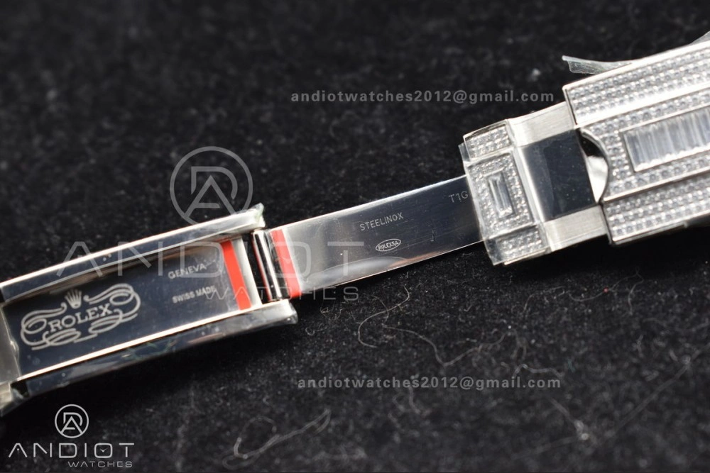 Sleek GMT 40mm Full Diamonds SS AMGF Best Edition Diamond Dial On Bracelet On VR 849