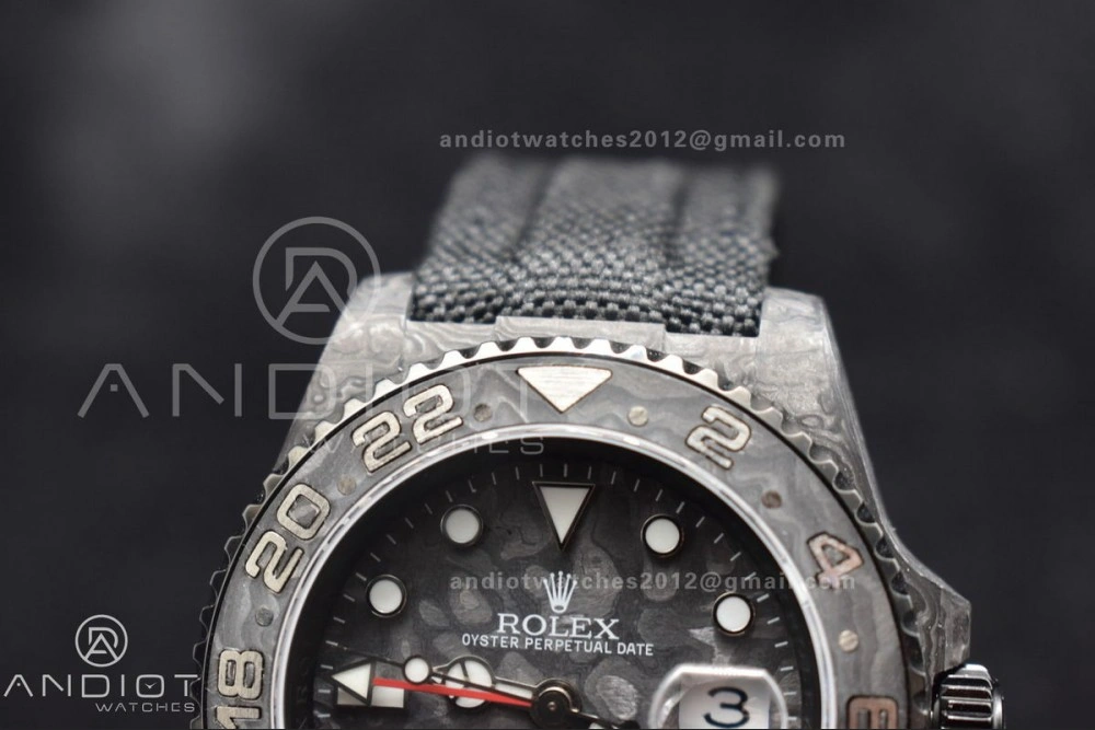 GMT DIW Carbon OMF Best Edition All Black Black Dial on Black Nylon Strap SA3186 CHS Practical 423