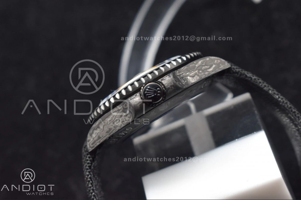 GMT DIW Carbon OMF Best Edition All Black Black Dial on Black Nylon Strap SA3186 CHS Practical 423