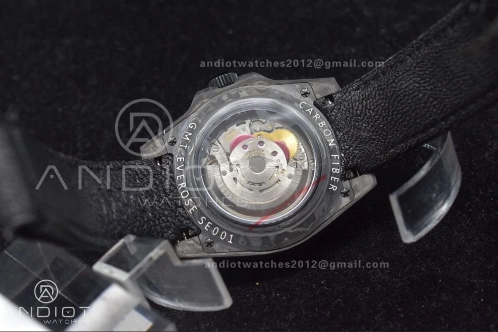 GMT DIW Carbon OMF Best Edition All Black Black Dial on Black Nylon Strap SA3186 CHS Practical 423