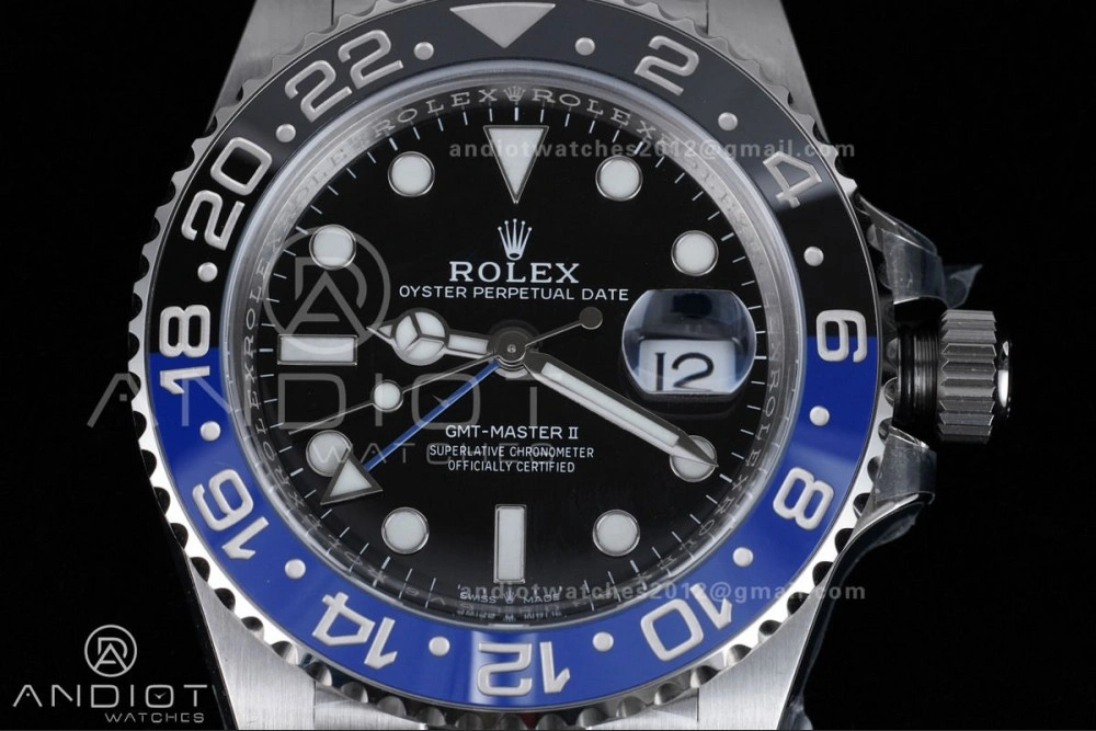 Sleek GMT Master II 126710 BLNR 904L SS ARF Batman 1:1 Best Edition New SH3285 On Oyster Bracelet V 851