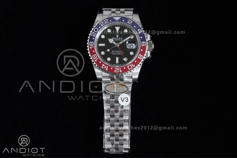 Timeless GMT Master II 126710 BLRO 904L SS ARF Pepsi 1:1 Best Edition On Jubilee Bracelet New SH3285 (UV Bezel ) V 862