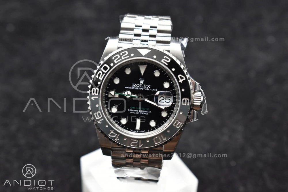 SoftTouch GMT-Master II 126710 GRNR Black Gray Ceramic 904L Steel Clean 1:1 Best Edition on Jubilee Strap DD 878