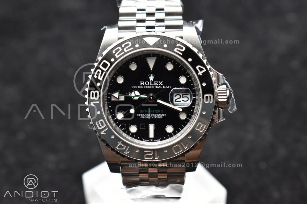 SoftTouch GMT-Master II 126710 GRNR Black Gray Ceramic 904L Steel Clean 1:1 Best Edition on Jubilee Strap DD 878