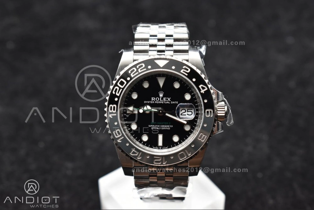 SoftTouch GMT-Master II 126710 GRNR Black Gray Ceramic 904L Steel Clean 1:1 Best Edition on Jubilee Strap DD 878