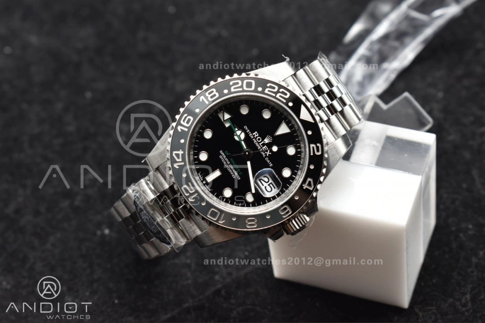 SoftTouch GMT-Master II 126710 GRNR Black Gray Ceramic 904L Steel Clean 1:1 Best Edition on Jubilee Strap DD 878