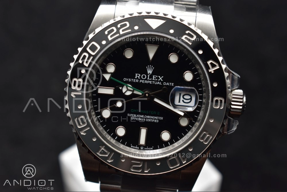 Elegant GMT-Master II 126710 GRNR Black Gray Ceramic 904L Steel Clean 1:1 Best Edition on Oyster Strap DD 876