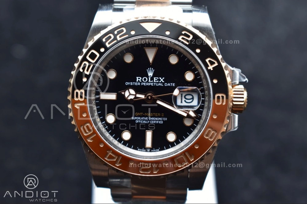 HighPerformance GMT-Master II 126711 CHNR Black Brown Ceramic Clean Factory Best Edition on SS RG Bracelet DD3285 CHS 880