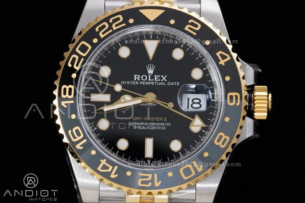 GMT-Master II 126713 GRNR ARF 1:1 Best Edition on Black Dial SS YG Bracelet Super Clone New SH3285 CHS (Gain Weight) WeatherProof 881