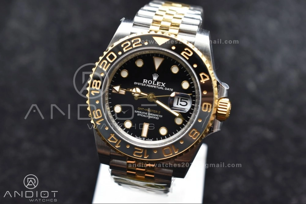 Chic GMT Master II 126713 GRNR Clean 1:1 Best Edition Black Dial on Jubilee Bracelet DD3285 CHS 859